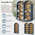 GDFStudio Herty Lot de 2 bibliothèques hautes autoportantes avec armoire de rangement et étagère