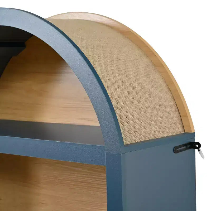 GDFStudio Herty Lot de 2 bibliothèques hautes autoportantes avec armoire de rangement et étagère