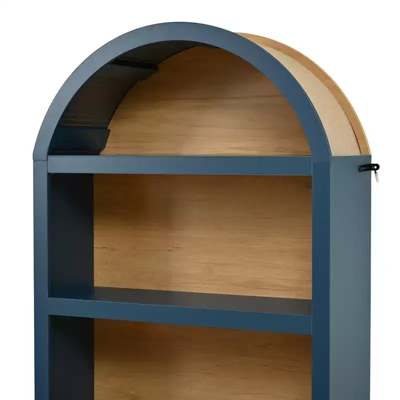 GDFStudio Herty Lot de 2 bibliothèques hautes autoportantes avec armoire de rangement et étagère