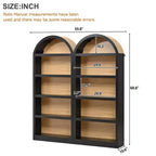 GDFStudio Herty Lot de 2 bibliothèques hautes autoportantes avec armoire de rangement et étagère