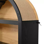 GDFStudio Herty Lot de 2 bibliothèques hautes autoportantes avec armoire de rangement et étagère