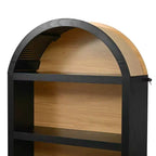GDFStudio Herty Lot de 2 bibliothèques hautes autoportantes avec armoire de rangement et étagère