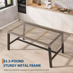 Table de salle à manger industrielle GustoWave pour 6 à 8 personnes, grande table de cuisine en bois de 180 cm avec cadre métallique robuste