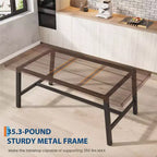 Table de salle à manger industrielle GustoWave pour 6 à 8 personnes, grande table de cuisine en bois de 180 cm avec cadre métallique robuste