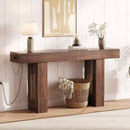 Console avec prise électrique, Table de canapé extra longue derrière le canapé, Table d'entrée étroite pour couloir, entrée, salon
