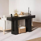Console avec prise électrique, Table de canapé extra longue derrière le canapé, Table d'entrée étroite pour couloir, entrée, salon