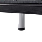 Commode moderne noire Hitow à 9 tiroirs : 160 cm de large + pieds en métal Meuble de rangement spacieux pour chambres et salons