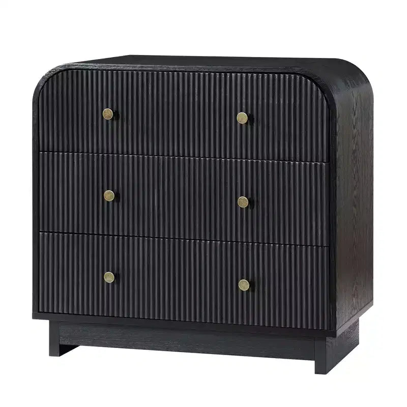 Ernest 27 Tall 3-Drawer End Tbale|Hulala Home-WALNUT