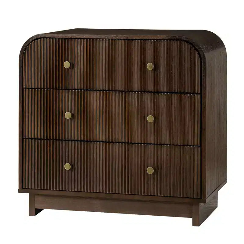 Table de chevet Ernest 27 à 3 tiroirs | Hulala Home - Noyer