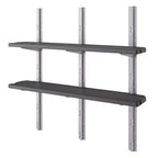Suncast Kit de 8 étagères verticales pour abri de jardin, montage mural peu encombrant, rangement extérieur, noir