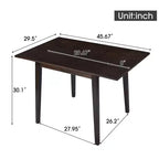 GDFStudio Zamora 29-45 Table à manger extensible avec pieds en bois d'hévéa