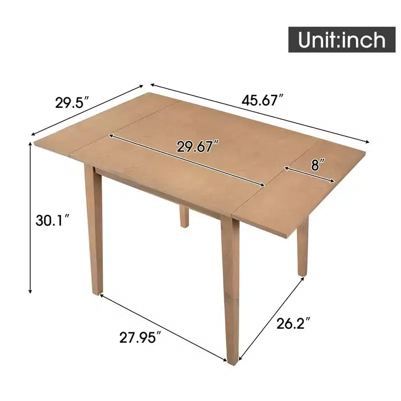 GDFStudio Zamora 29-45 Table à manger extensible avec pieds en bois d'hévéa