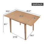 GDFStudio Zamora 29-45 Table à manger extensible avec pieds en bois d'hévéa