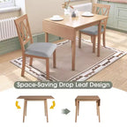 GDFStudio Zamora 29-45 Table à manger extensible avec pieds en bois d'hévéa