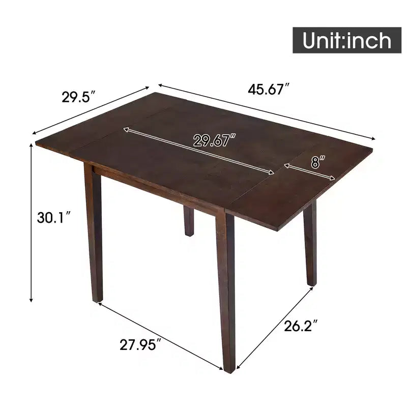 GDFStudio Zamora 29-45 Table à manger extensible avec pieds en bois d'hévéa