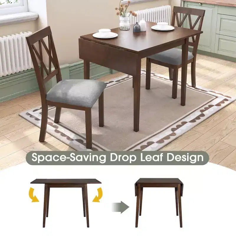 GDFStudio Zamora 29-45 Table à manger extensible avec pieds en bois d'hévéa