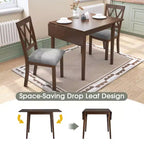 GDFStudio Zamora 29-45 Table à manger extensible avec pieds en bois d'hévéa