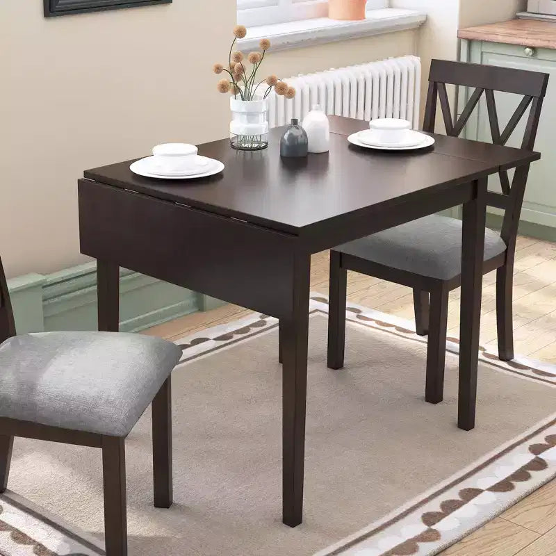 GDFStudio Zamora 29-45 Table à manger extensible avec pieds en bois d'hévéa