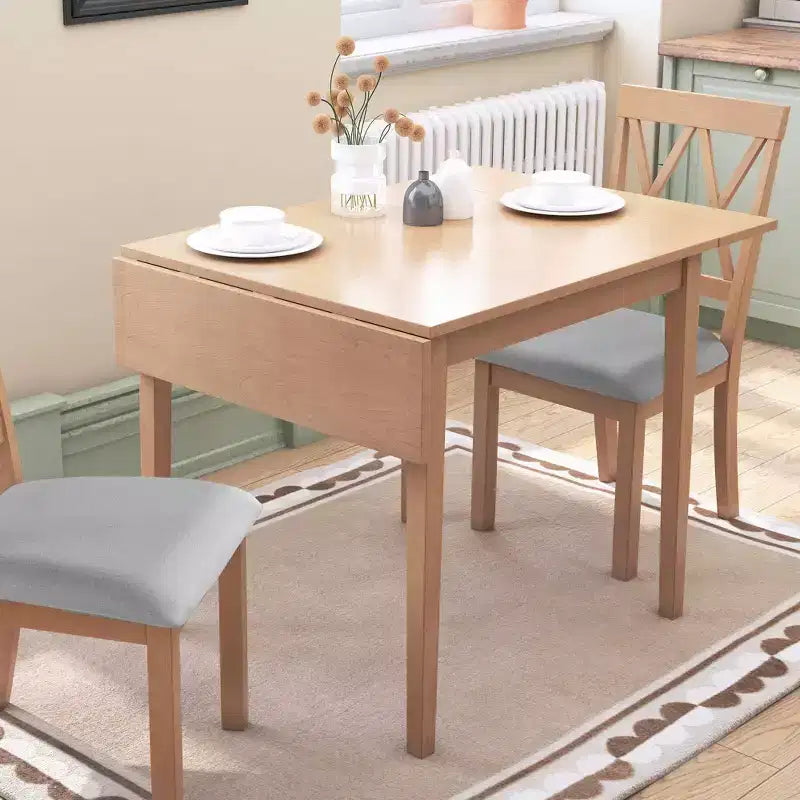 GDFStudio Zamora 29-45 Table à manger extensible avec pieds en bois d'hévéa