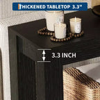Console étroite de 160 cm avec 2 étagères de rangement pour salon, entrée et salle à manger