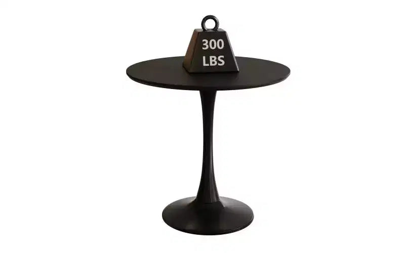 JVNOXK Table ronde moderne du milieu du siècle de 61 cm, table de salle à manger, table de cuisine tulipe, table basse de salon, table de salle à manger ovale, noire