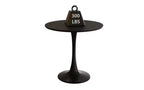 JVNOXK Table ronde moderne du milieu du siècle de 61 cm, table de salle à manger, table de cuisine tulipe, table basse de salon, table de salle à manger ovale, noire