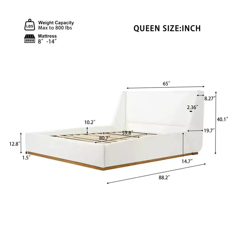 Lit plateforme rembourré moderne Marje Christopher Knight Home en bois d'hévéa avec tête de lit capitonnée