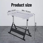 Table de soudage pliante avec roues verrouillables et inclinaison à 3 positions Plusieurs tailles et capacités (159/227/454 kg) pour atelier domestique