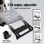 Table de soudage pliante avec roues verrouillables et inclinaison à 3 positions Plusieurs tailles et capacités (159/227/454 kg) pour atelier domestique