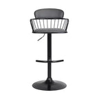 Tabouret de bar pivotant réglable en métal rembourré GDFStudio Orion