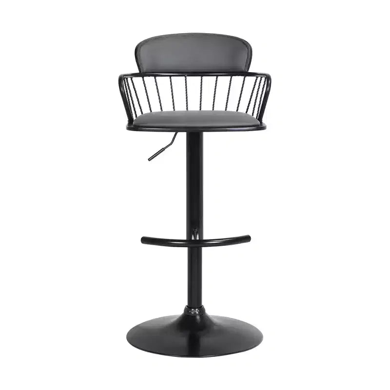 Tabouret de bar pivotant réglable en métal rembourré GDFStudio Orion