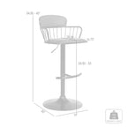 Tabouret de bar pivotant réglable en métal rembourré GDFStudio Orion