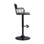 Tabouret de bar pivotant réglable en métal rembourré GDFStudio Orion