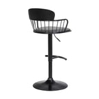 Tabouret de bar pivotant réglable en métal rembourré GDFStudio Orion