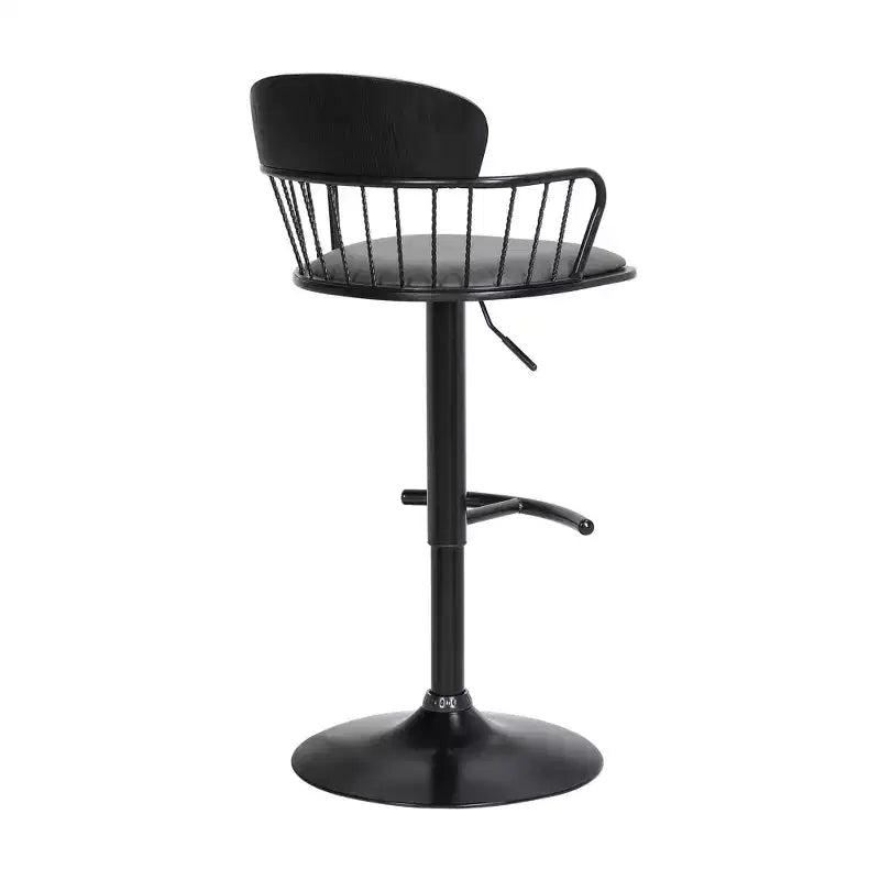 Tabouret de bar pivotant réglable en métal rembourré GDFStudio Orion