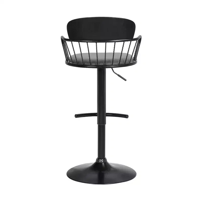 Tabouret de bar pivotant réglable en métal rembourré GDFStudio Orion