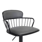 Tabouret de bar pivotant réglable en métal rembourré GDFStudio Orion