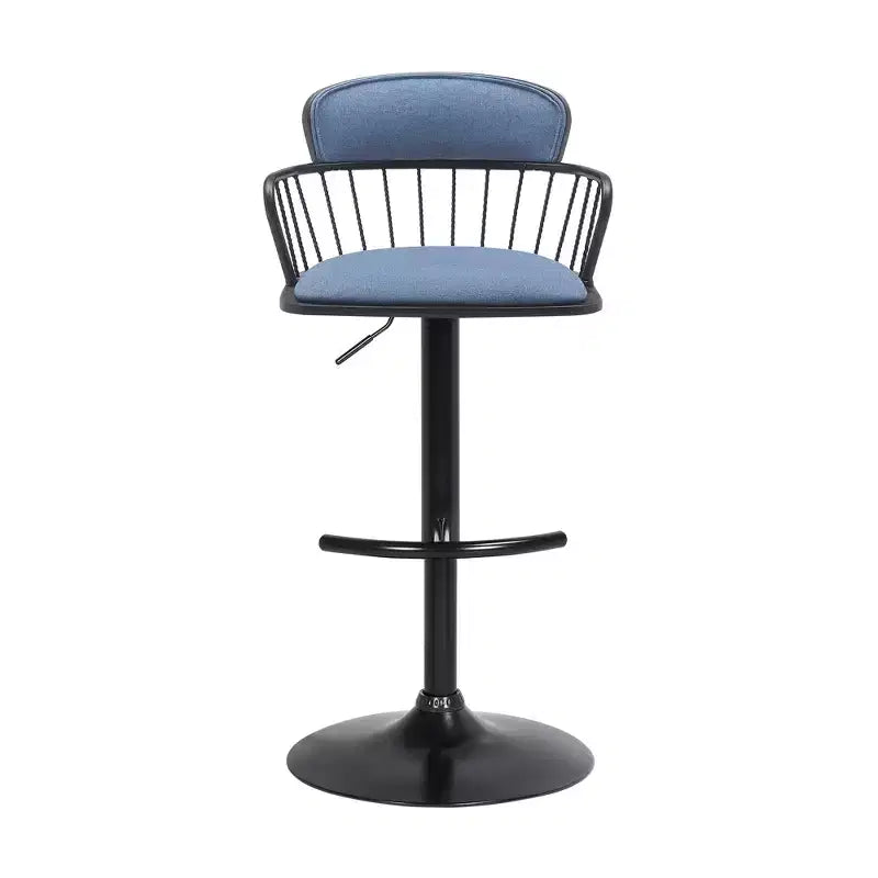 Tabouret de bar pivotant réglable en métal rembourré GDFStudio Orion