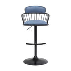 Tabouret de bar pivotant réglable en métal rembourré GDFStudio Orion