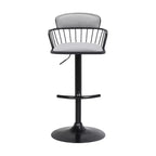 Tabouret de bar pivotant réglable en métal rembourré GDFStudio Orion