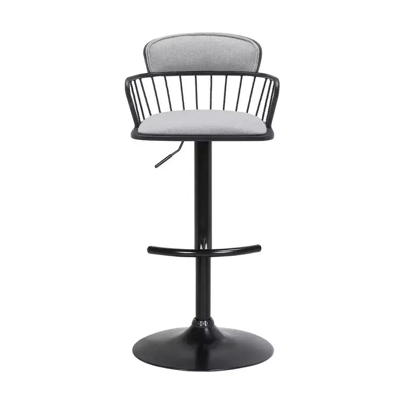 Tabouret de bar pivotant réglable en métal rembourré GDFStudio Orion