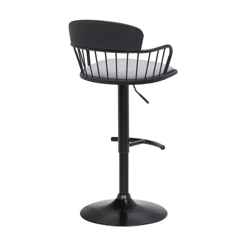 Tabouret de bar pivotant réglable en métal rembourré GDFStudio Orion