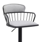Tabouret de bar pivotant réglable en métal rembourré GDFStudio Orion