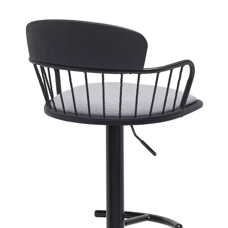 Tabouret de bar pivotant réglable en métal rembourré GDFStudio Orion