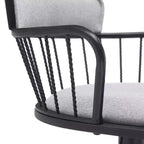 Tabouret de bar pivotant réglable en métal rembourré GDFStudio Orion