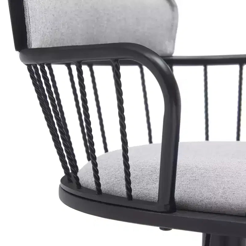 Tabouret de bar pivotant réglable en métal rembourré GDFStudio Orion