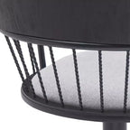 Tabouret de bar pivotant réglable en métal rembourré GDFStudio Orion