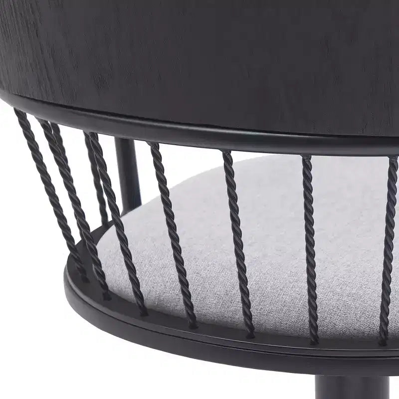 Tabouret de bar pivotant réglable en métal rembourré GDFStudio Orion