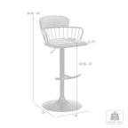 Tabouret de bar pivotant réglable en métal rembourré GDFStudio Orion