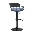 Tabouret de bar pivotant réglable en métal rembourré GDFStudio Orion